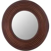 Coco Round Wall Mirror - Brown