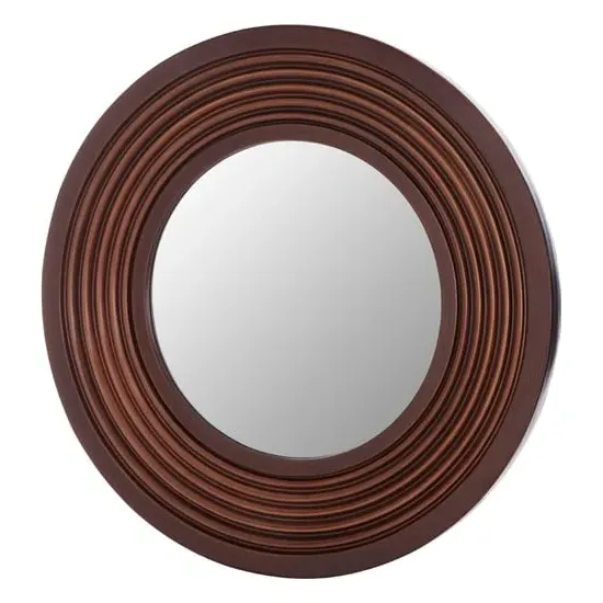 Coco Round Wall Mirror - Brown image