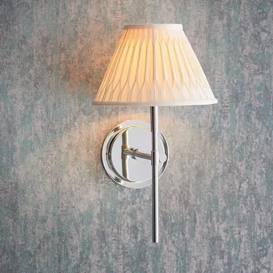 Cocoa Chatsworth Wall Light - Ivory, Bright Nickel image
