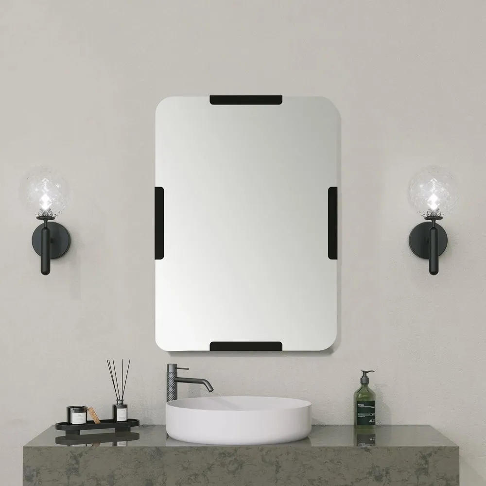 Code Decorative Wall Mirror - Black, MDF product