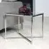 Coeur Square Side Table - Clear Glass, Chrome