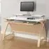 Cohen Curve Large Computer Desk - White, Oak