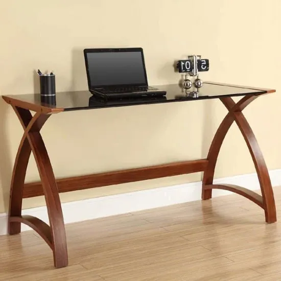 Cohen Curve Large Laptop Table - Black, Walnut