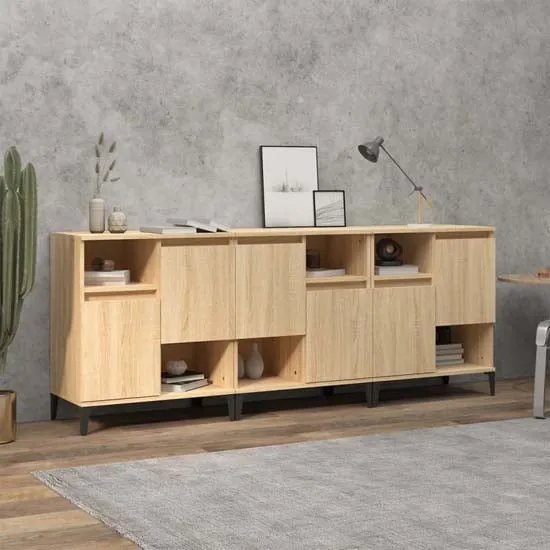 Coimbra 6-Door Sideboard - Sonoma Oak, Engineered Wood