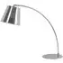 Coldin Arched Table Lamp with PVC Shade - Chrome, Metal