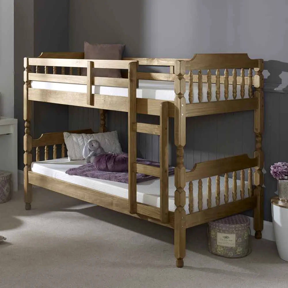 Coleton Single Bunk Bed - Waxed Pine image