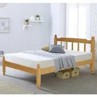 Coleton Spindle King Size Bed Frame - Waxed Pine