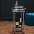Colin Round Glass Drinks Trolley with Wheels - Silver