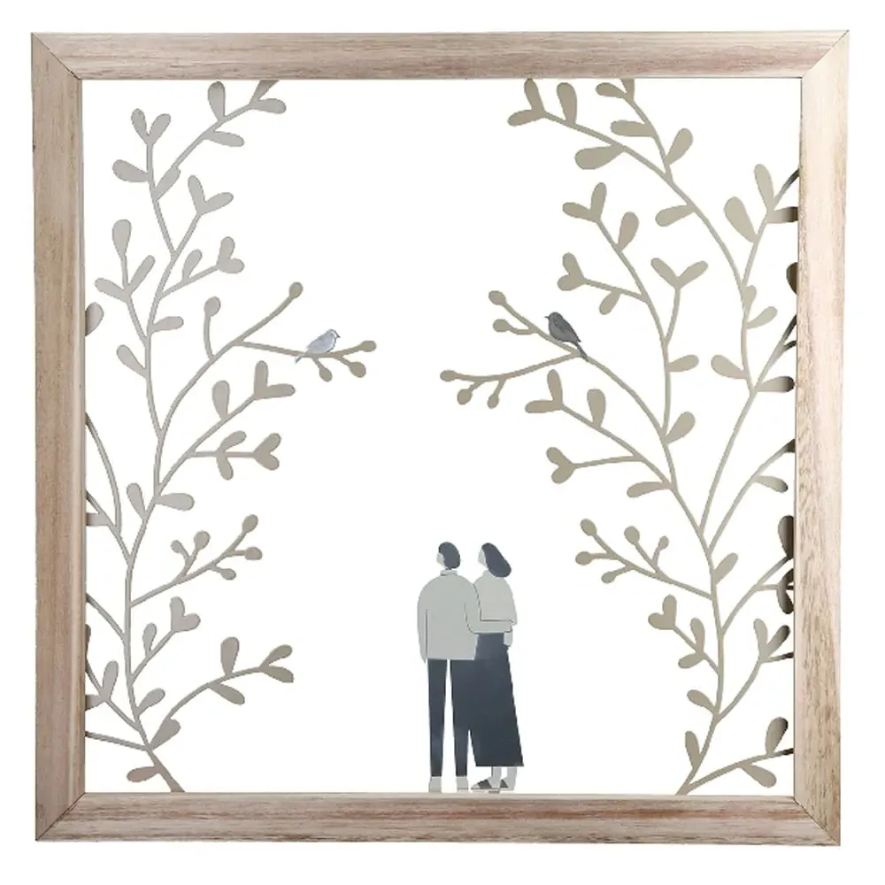 Colindale Couple Wall Art - White, Metal product