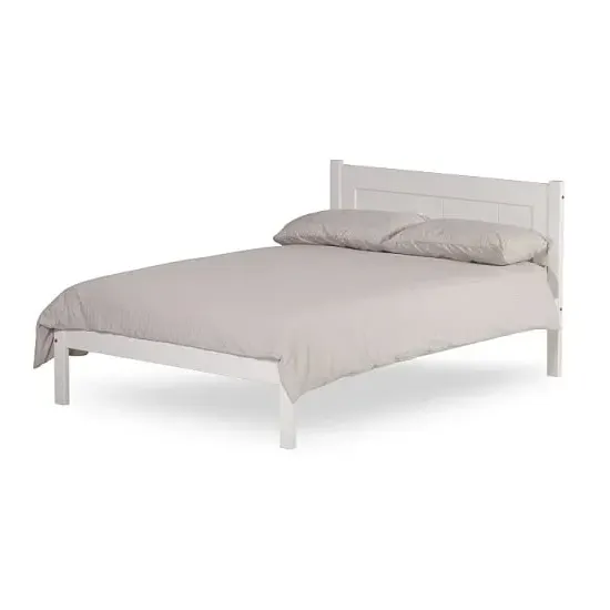 Colman Small Double Bed Frame - White, Pine image