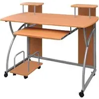 Colquitt Straight Computer Desk with Storage - Brown