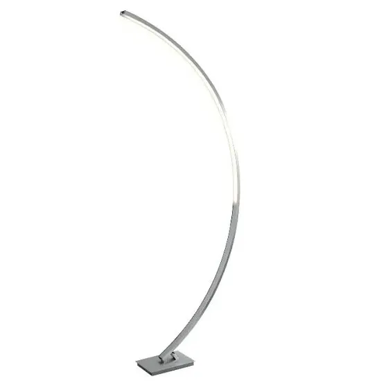 Colton LED Curved Floor Lamp - Silver