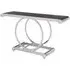 Columbus Console Table - Black, Polished Silver