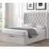 Colusa King Size Ottoman Storage Bed - Beige, Fabric