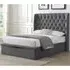 Colusa King Size Ottoman Storage Bed - Grey, Fabric