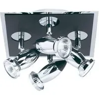 Comet 4 Light Square Spotlight - Chrome, Matt Black