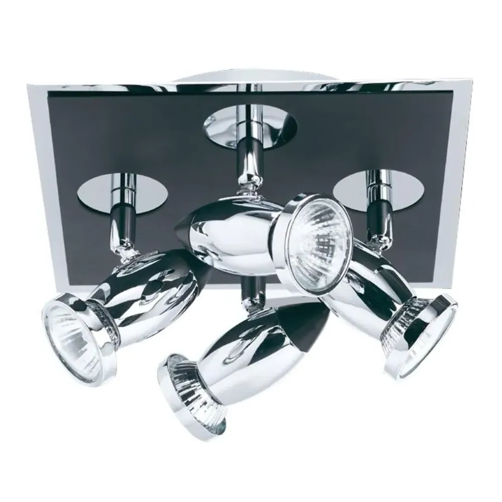 Comet 4 Light Square Spotlight - Chrome, Matt Black image