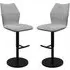 Comstock Bar Chairs with Swivel - Grey, Fabric