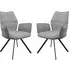 Comstock Dining Armchairs Pair - Grey, Fabric