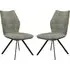Comstock Dining Chairs In Pair - Green, Fabric