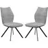 Comstock Dining Chairs In Pair - Grey, Fabric