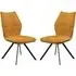 Comstock Dining Chairs In Pair - Mustard, Fabric