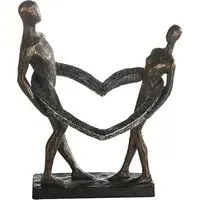 Connected Poly Design Sculpture - Burnished Bronze, Black