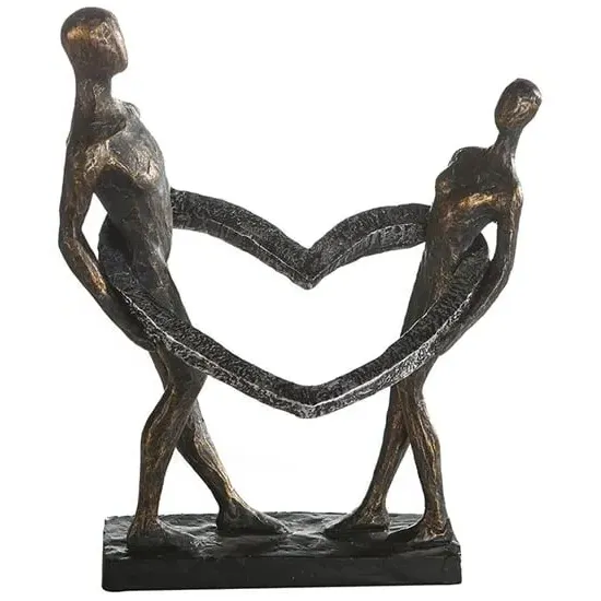 Connected Poly Design Sculpture - Burnished Bronze, Black image