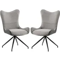 Conroe Dining Chairs - Grey, Fabric
