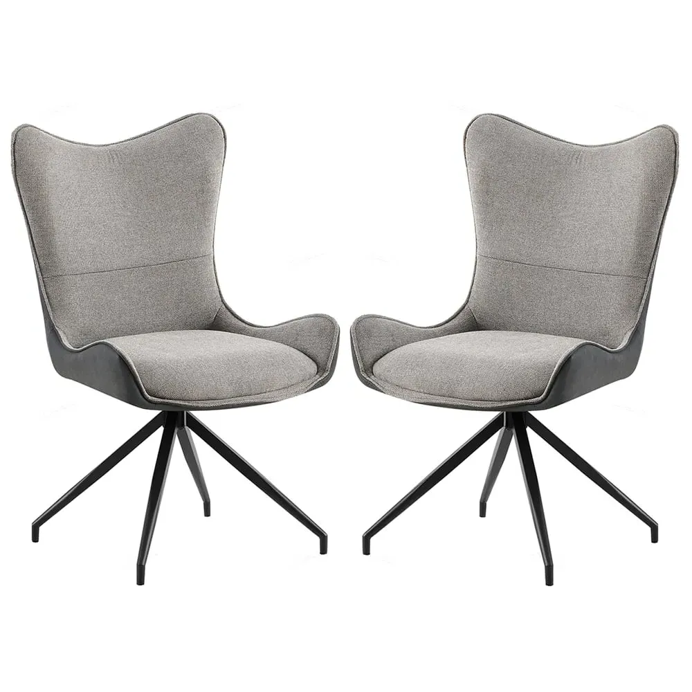 Conroe Dining Chairs - Grey, Fabric