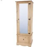 Consett 1-Door Wardrobe with Drawer - Oak
