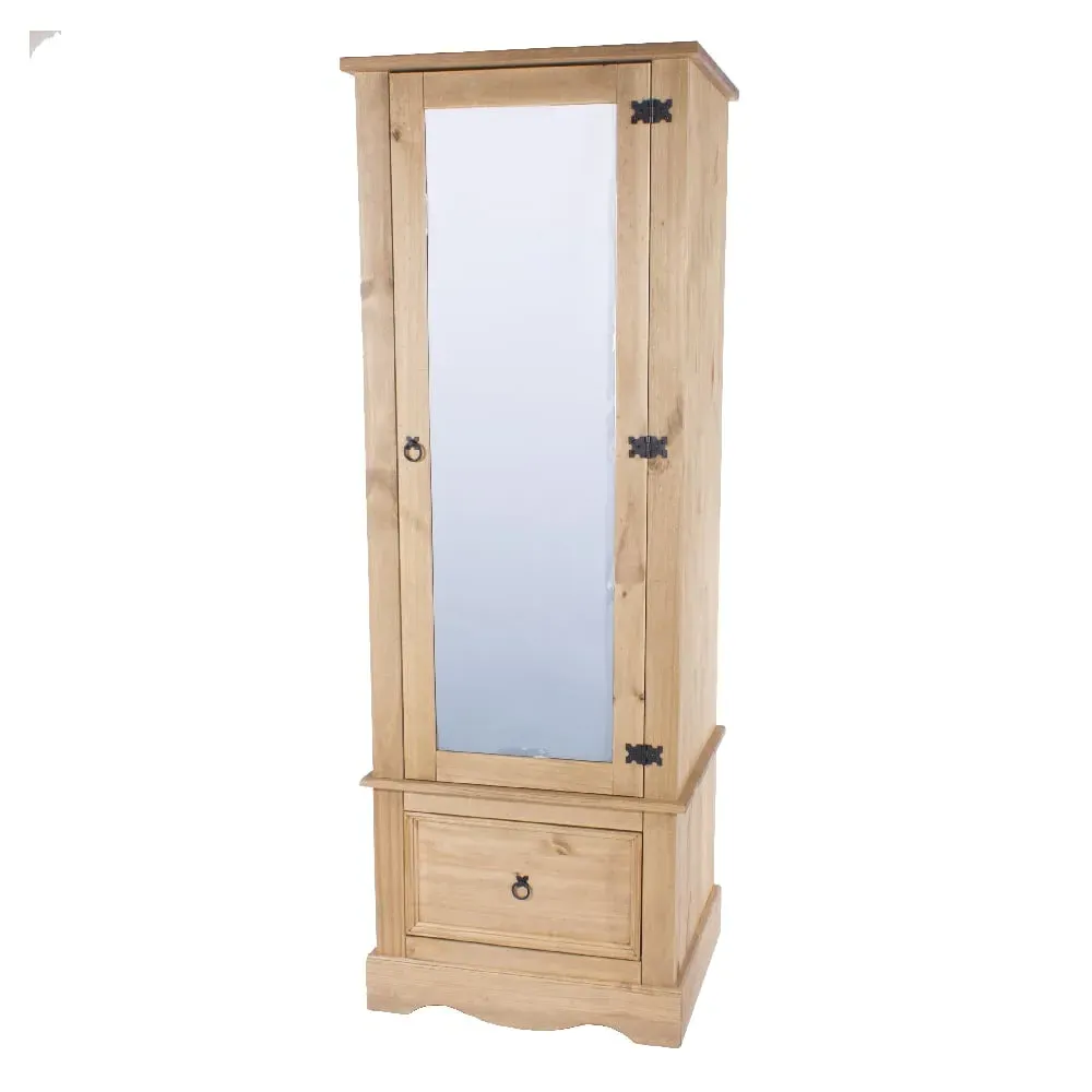 Consett 1-Door Wardrobe with Drawer - Oak