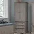 Consett 2-Door Wardrobe with 3 Drawers - Grey, Oak