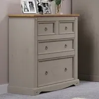 Consett 4 Drawer Chest - Grey, Oak