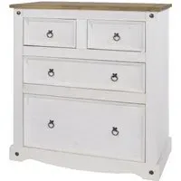 Consett 4 Drawer Chest - White, Oak