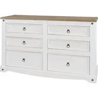 Consett 6 Drawer Chest - White, Oak