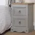 Consett Bedside Cabinet with 2 Drawers - Grey, Oak