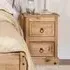 Consett Bedside Cabinet with 2 Drawers - Oak