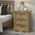 Consett Bedside Cabinet with 3 Drawers - Oak