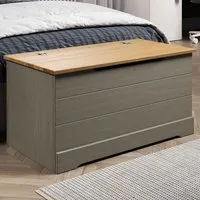 Consett Blanket Box - Grey, Wood alternate view