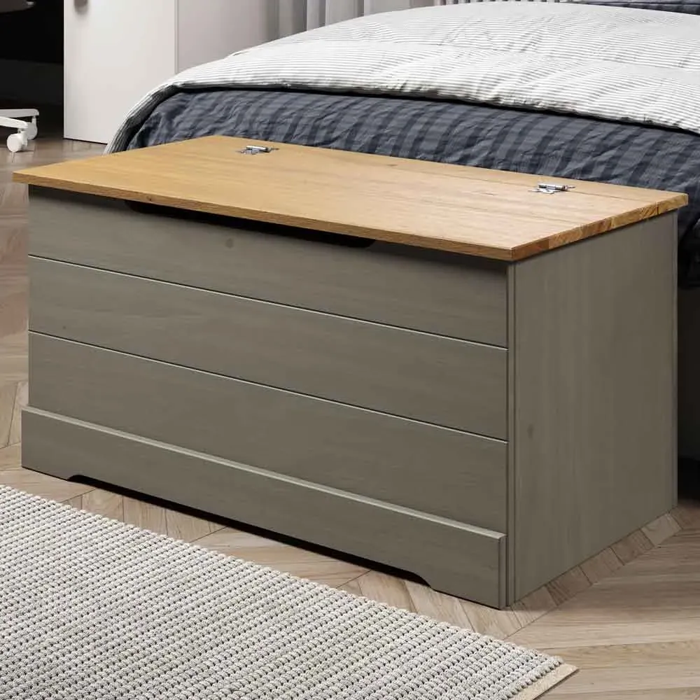 Consett Blanket Box - Grey, Wood product