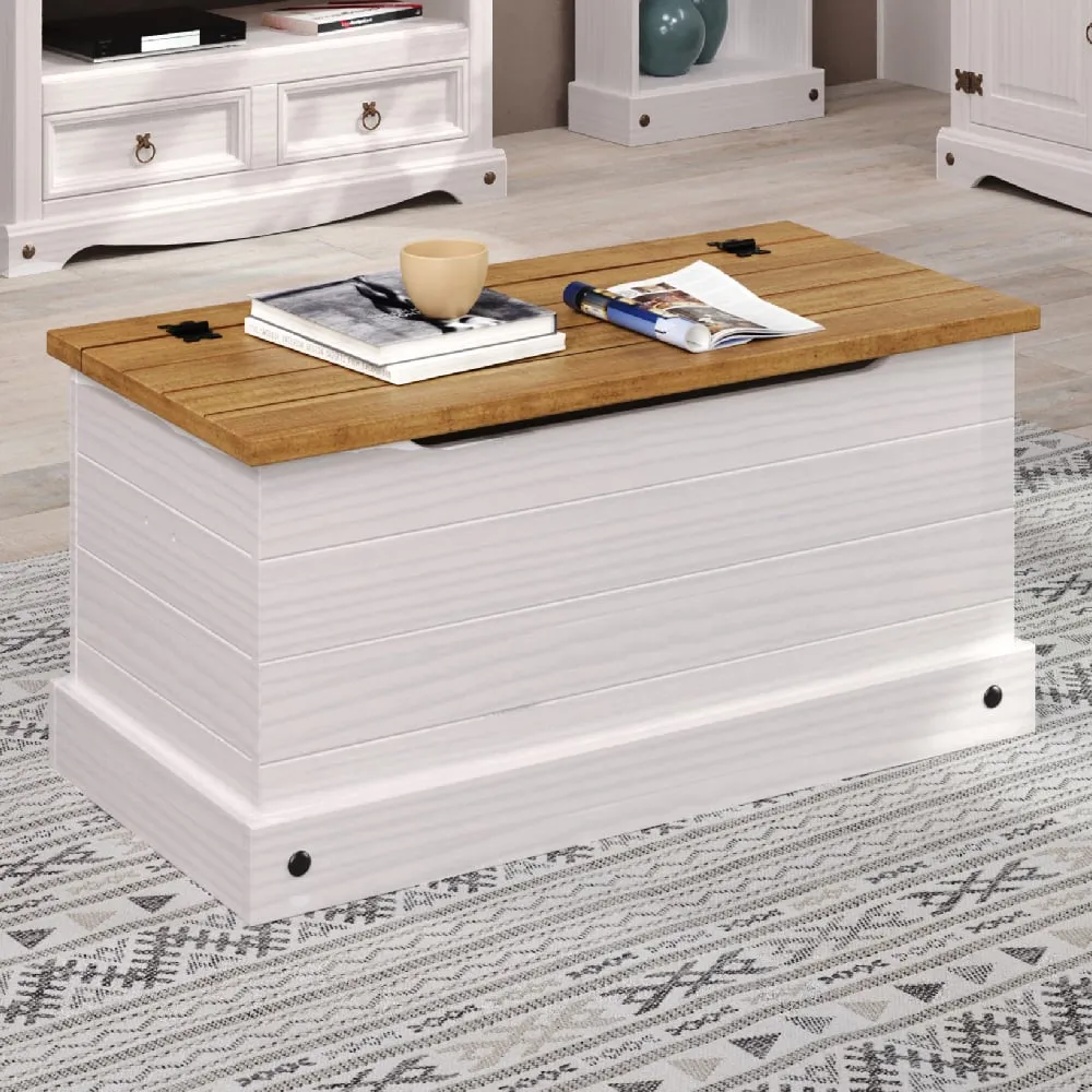 Consett Blanket Box - White, Oak image