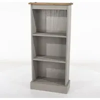 Consett Bookcase with 3 Shelves - Grey, Oak