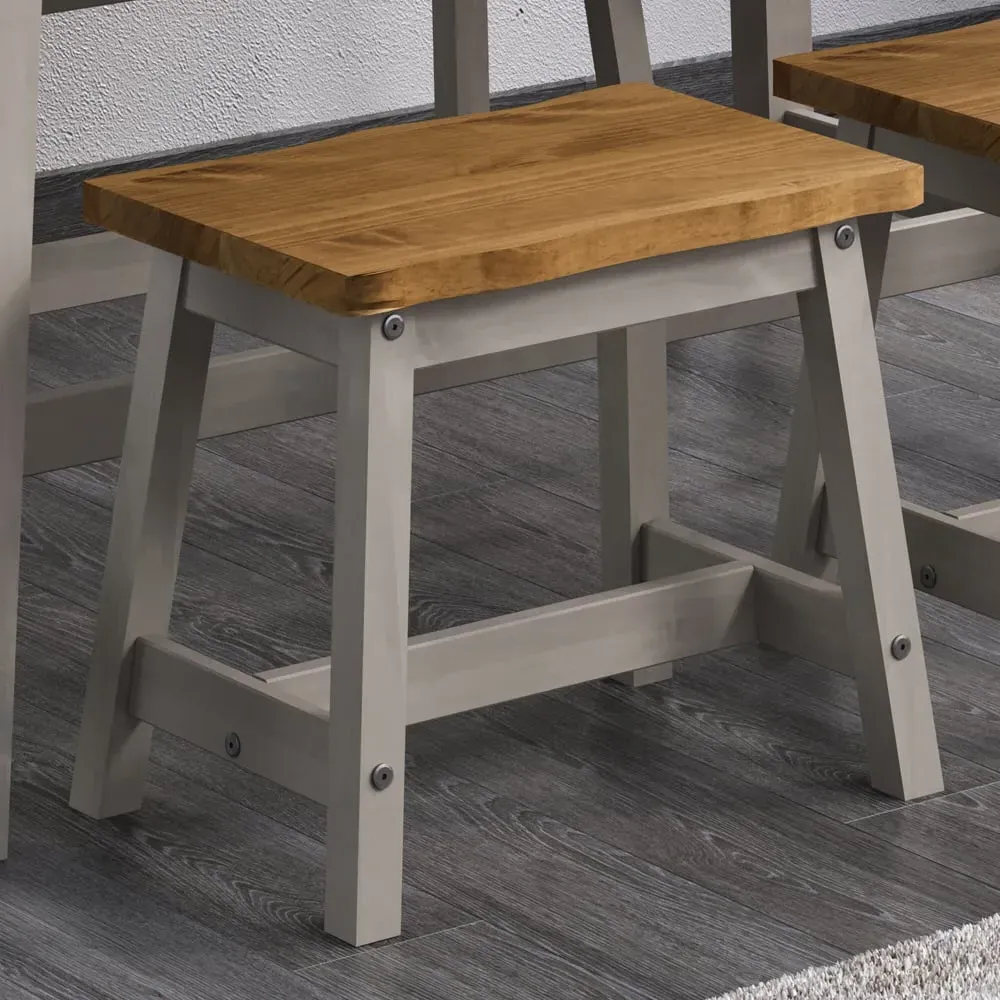 Consett Dining Bench - Grey, Oak