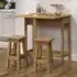 Consett Drop Leaf Dining Table with 2 Stools - Oak