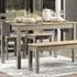 Consett Large Rectangular Dining Table - Grey, Oak