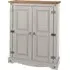 Consett Narrow 2-Door Wardrobe - Grey, Oak