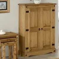 Consett Narrow 2-Door Wardrobe - Oak