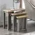 Consett Nest of 3 Tables - Grey, Oak