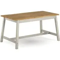 Consett Rectangular Dining Table - Grey, Oak